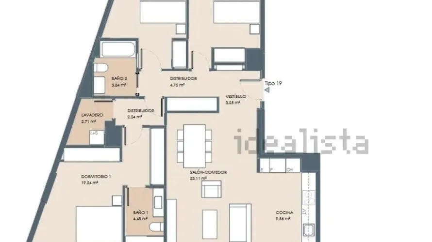 Apartamento de 2 dormitorios en Valencia, España No. 2446 № 23