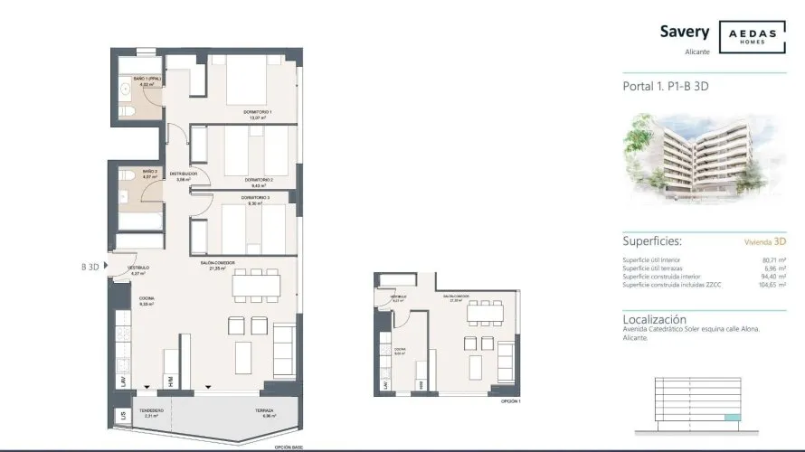 Apartamento de 3 dormitorios en Alicante, España No. 2408 № 17