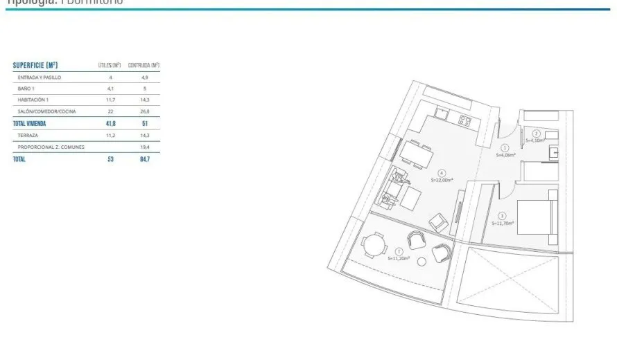 Apartamento de 2 dormitorios en Benidorm, España No. 1787 № 3