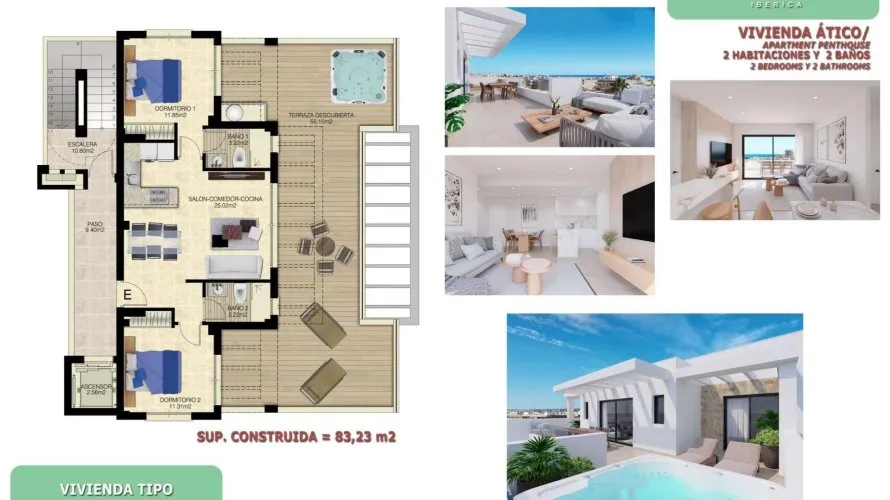 Apartamento de 2 dormitorios en Torrevieja, España No. 2356 № 6