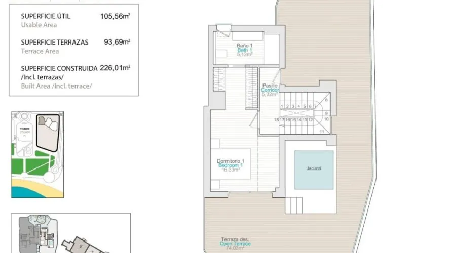 Penthouse de 3 chambres à Villajoyosa, Espagne No. 2451 № 7