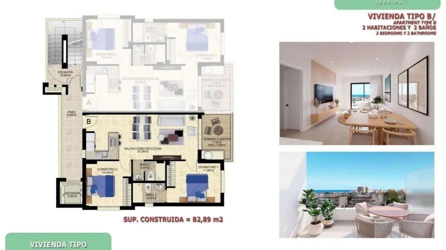 Apartment de 2 chambres à Torrevieja, Espagne No. 2356 № 3