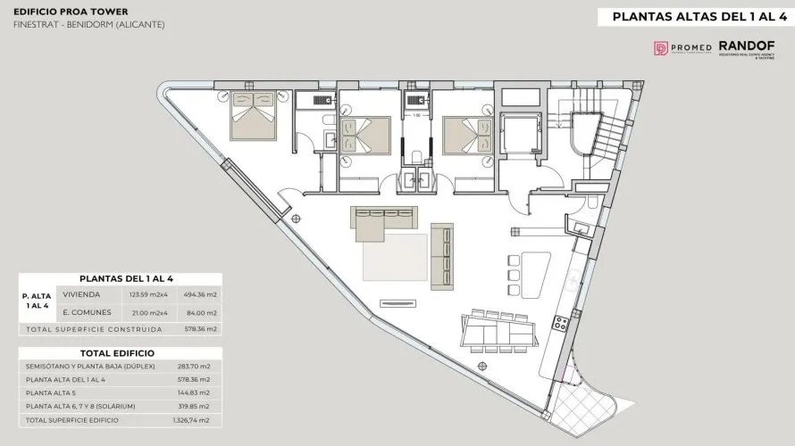 Penthouse de 3 chambres à Finestrat, Espagne No. 2078 № 12