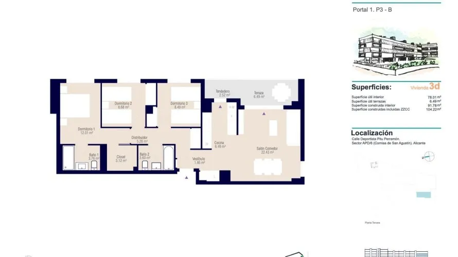 Apartment de 3 chambres à Alicante, Espagne No. 1992 № 12