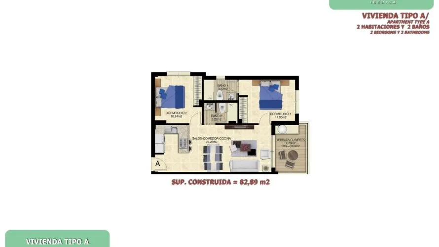 Apartment de 2 chambres à Torrevieja, Espagne No. 2356 № 2