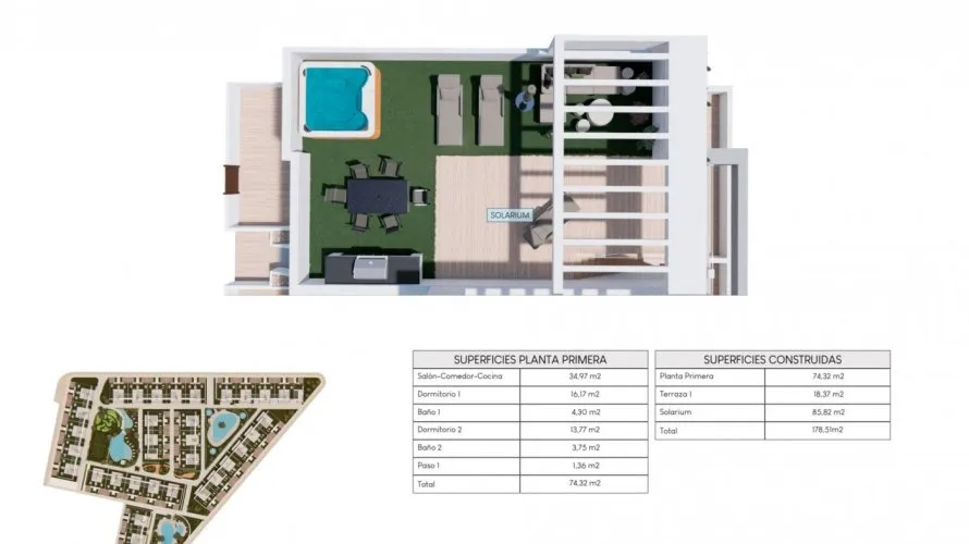 2 bedrooms bungalow for sale, Los Balcones, Spain No. 1739 № 24