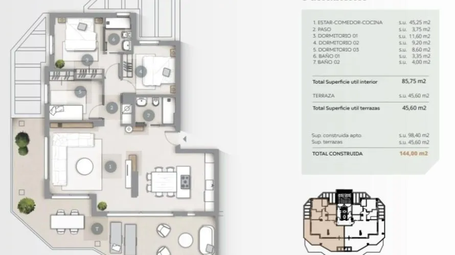 2 bedrooms apartment for sale, Calpe, Spain No. 1801 № 5
