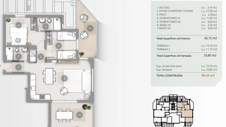 2 bedrooms apartment for sale, Calpe, Spain No. 1801 № 8