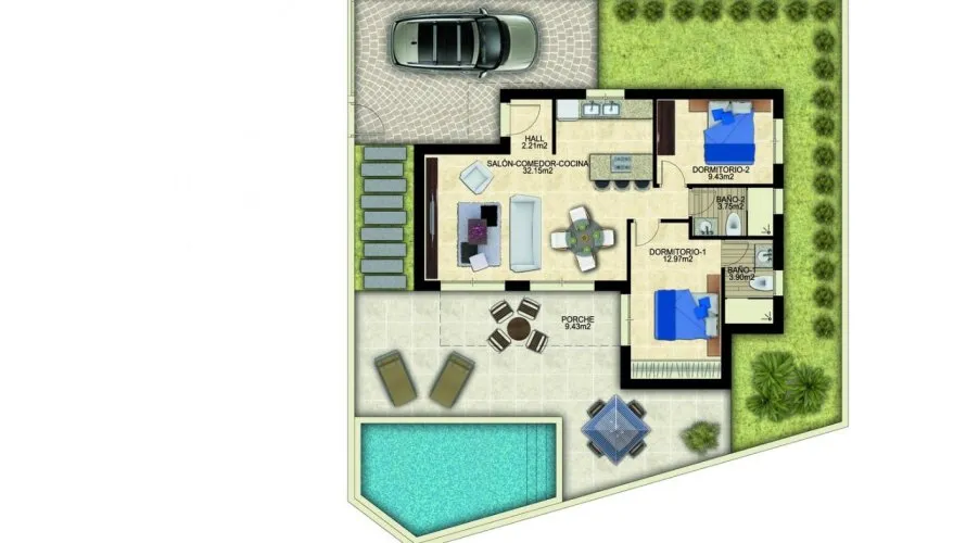 2 bedrooms villa for sale, Benijofar, Spain No. 1650 № 1