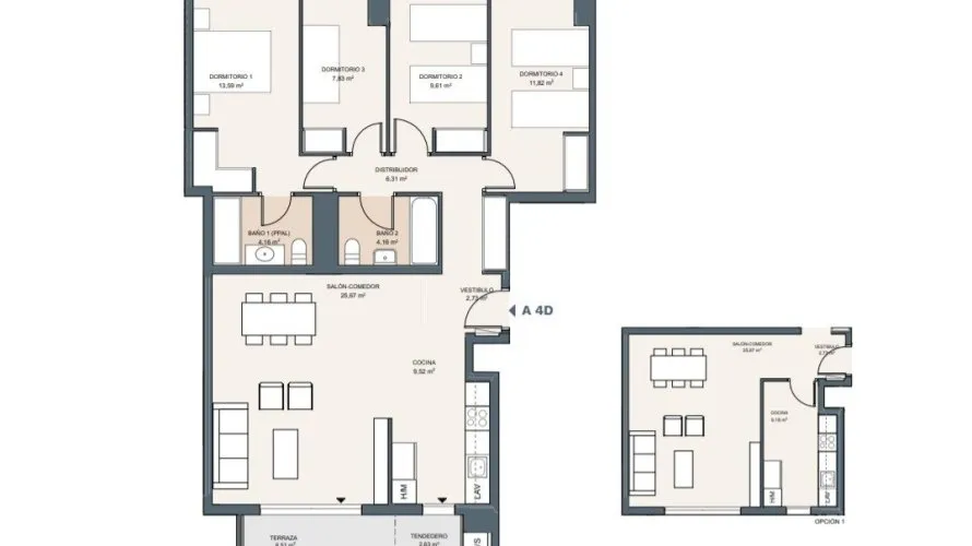 4 bedrooms apartment for sale, Alicante, Spain No. 1637 № 1