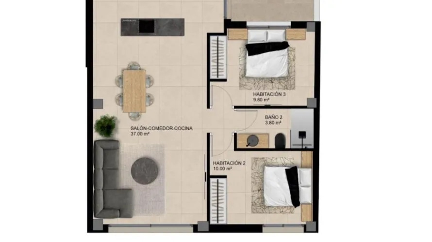 2 bedrooms apartment for sale, Elche, Spain No. 2772 № 5